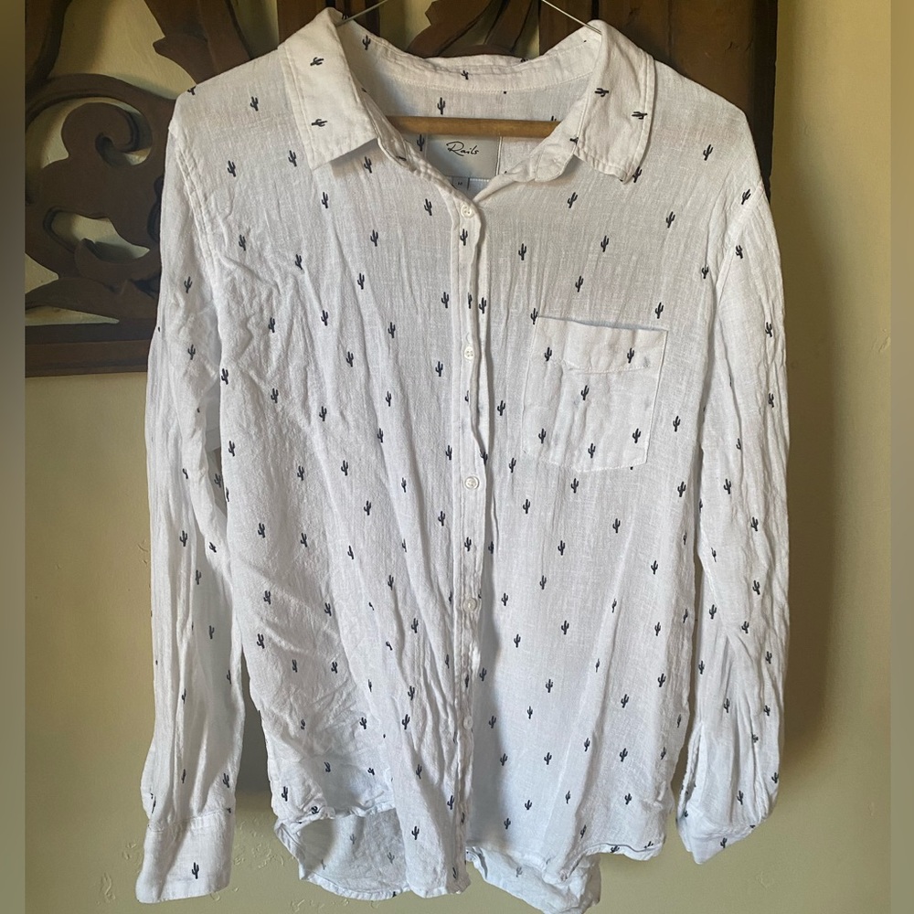 Rails Linen Cactus Button Down